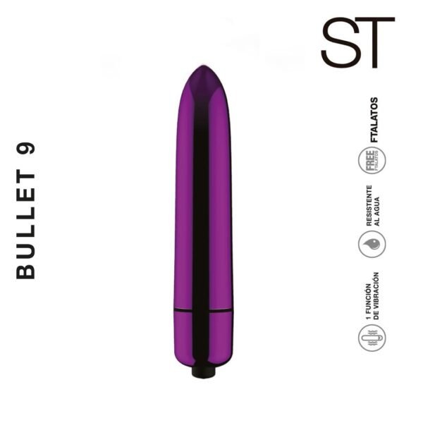 Bullet 9 a pilas VIOLETA, DORADA O ROJA.