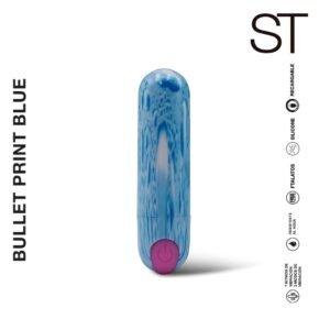 Estimulador clitoris BULLET PRINT BLUE