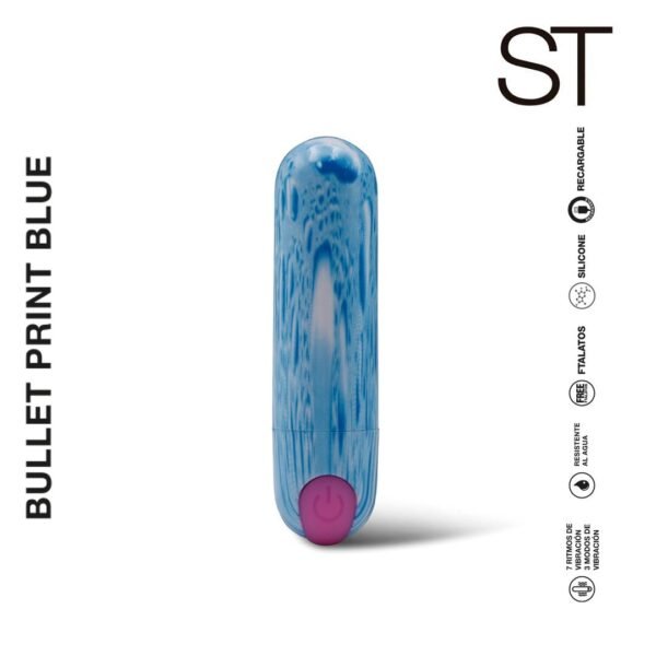 Estimulador clitoris BULLET PRINT BLUE