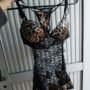 ENAGUA delantal + less NEGRO talle 95 / 100