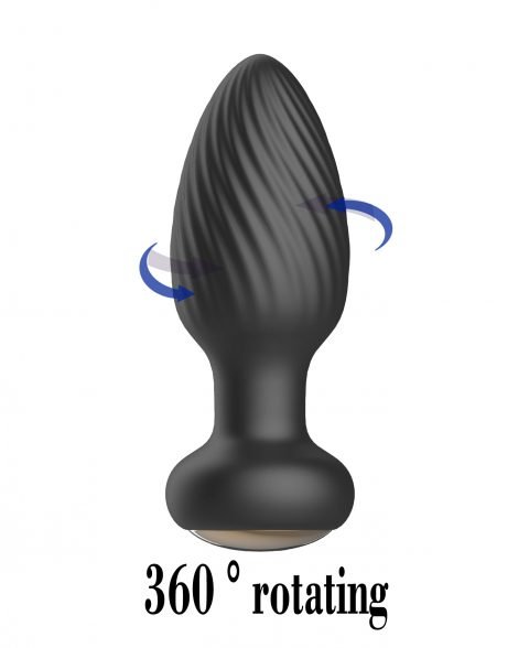 Plug anal de entrenamiento con rotación 360° y control remoto