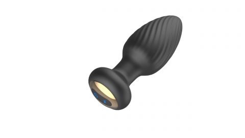 Plug anal de entrenamiento con rotación 360° y control remoto