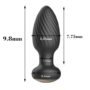 Plug anal de entrenamiento con rotación 360° y control remoto