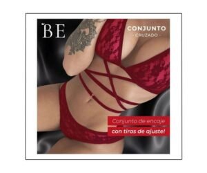 Conjunto cruzado encaje talle Unico ROJO
