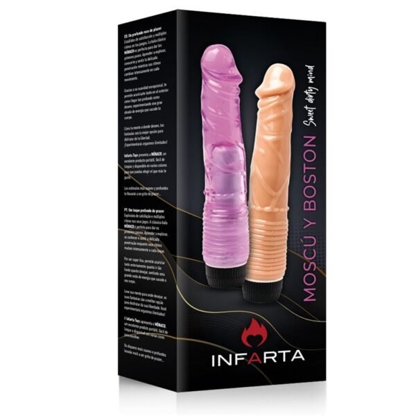 Vibrador Realístico Y Flexible Boston - En Color Beige 20x4cm