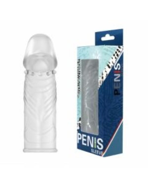 PENIS SLEEVE-FUNDA DE SILICONA TEXTURADA elastica EXTENSORA