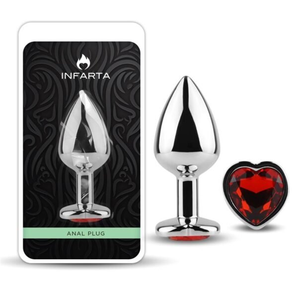 ANAL PLUG HEART INFARTA Plug anal CORAZON joya roja talle S INFARTA