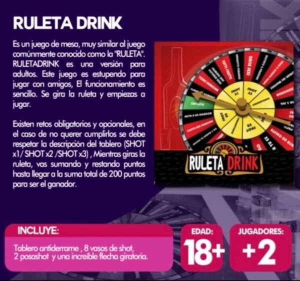 RULETA DRINK juego para amigos
