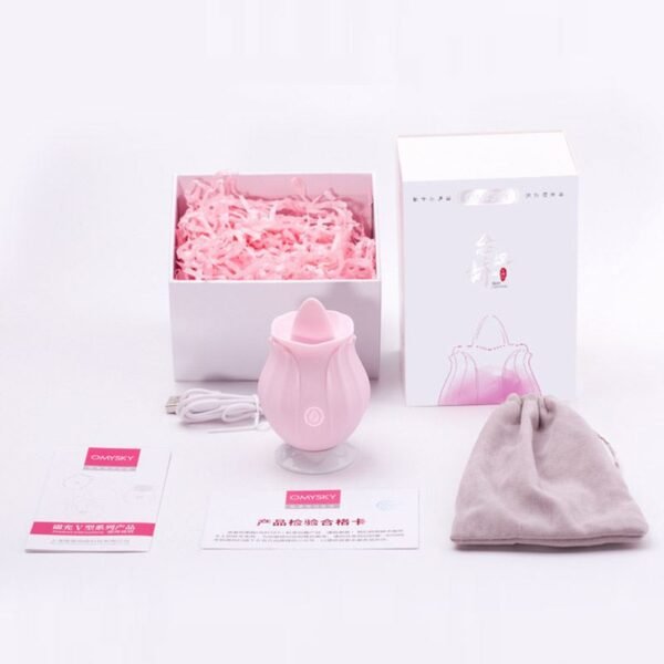 rosaaa SWEET NECTAR flor carga usb LENGUA CON MOVIMIENTO