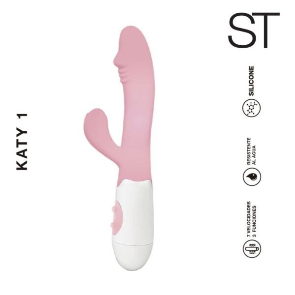 Vibrador DOBLE estimulacion KATY 1 PINK