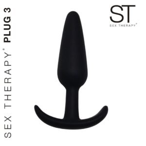 PLUG 3 PLUG ANAL CON TOPE de silicona talle L 10x3,5cm