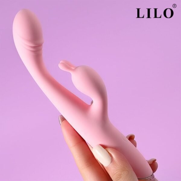 VIBRADOR USB DOBLE ESTIMULACION RABBIT 18x2.8