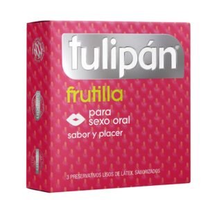 preservativo frutilla PRESERVATIVO SABOR FRUTILLA TULIPAN X3