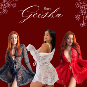 BATA GEISHA encaje ROJO o NEGRO del S al XL